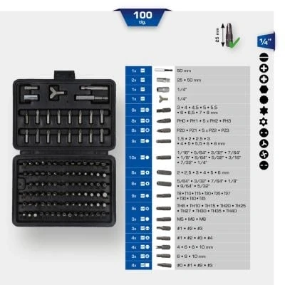 Afbeelding van BRILLIANT TOOLS BT053100 Bitset, 100 dlg [Powered by KS TOOLS]
