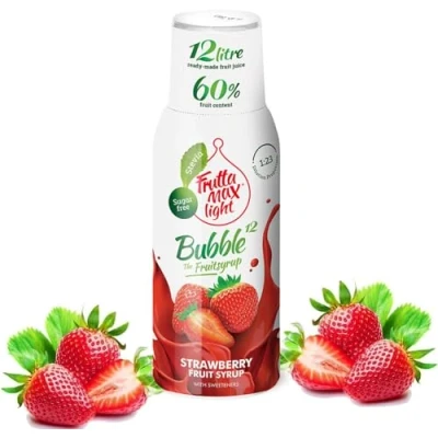 Afbeelding van Light Low Carb Fitness Siroop van FruttaMax Nul Suiker Met Stevia 50% fruitinhoud 500ml (Aardbei Light)