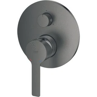 Afbeelding van Grohe lineare inbouwmengkraan opbouwdeel bad douche eengreeps 3 weg omstelinrichting hard graphite geborsteld 24095al1