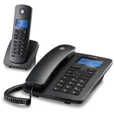 Afbeelding van Motorola C4201, Analoge /DECT telefoon, Bekabelde &amp; draadloze handset, Nummerherkenning, Zwart
