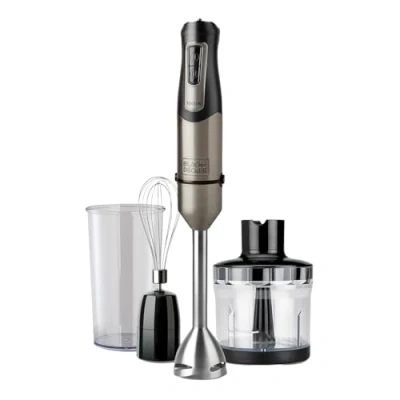 Afbeelding van Black+Decker BXHBA1000E Multifunctionele Staafmixer met Blender en Klopper 1000 W RVS