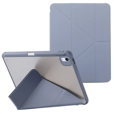 Afbeelding van Apple iPad Air 13 inch (2024) M2 Hoes: imoshion Origami bookcase 2.0 Lavender Kunstleder Tablet Hoezen
