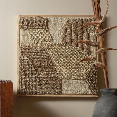Afbeelding van BePureHome Speck wanddoek 60x60cm Jute