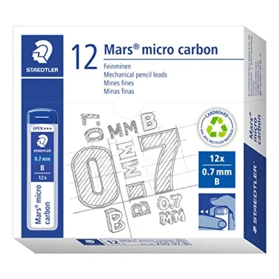 Afbeelding van Staedtler Mars Micro navullood voor mechanische potloden 12 stuks B 0.7 mm N/a
