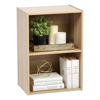 Afbeelding van Iris Ohyama, Houten kast met planken / boekenkast zijkast basis opbergplanken, Modulair, Design, Kantoor, Woonkamer Basic Storage Shelf CX 2 LichtBruin