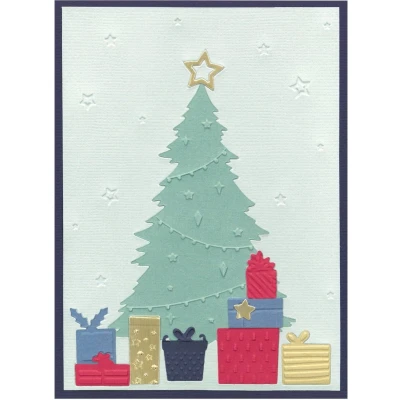 Afbeelding van Sizzix Thinlits Die Set With Embossing Folder Sparkle Tree