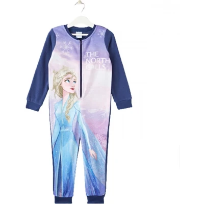 Afbeelding van Frozen Onesie huispak jumpsuit pyjama blauw Maat 92/98 2/3 jaar
