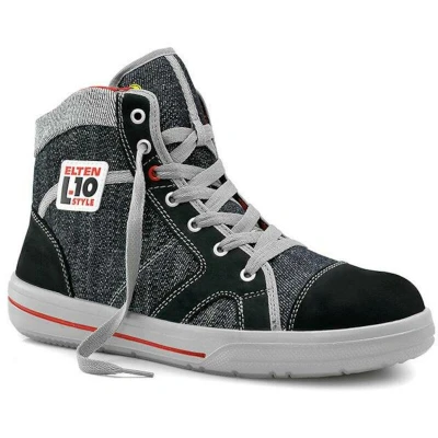 Afbeelding van ELTEN Veiligheidsschoenen SENSATION Mid ESD S2, heren, leer/textiel, stalen neus, licht, sportief, zwart, maat: 45
