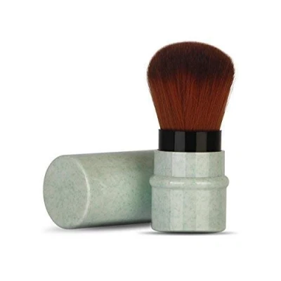 Afbeelding van Sonew Kabuki Intrekbare make upkwast, synthetische borstelharen, cosmetische kwast voor blush, bronzer, poeder, foundation, concealer (groen)
