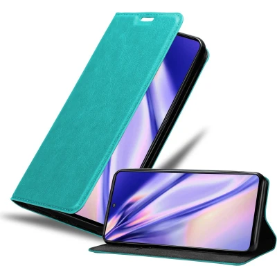 Afbeelding van Cadorabo Hoesje geschikt voor Samsung Galaxy M52 5G in BENZINE TURKOOIS Beschermhoes met magnetische sluiting, standfunctie en kaartvakje Book Case Cover Etui