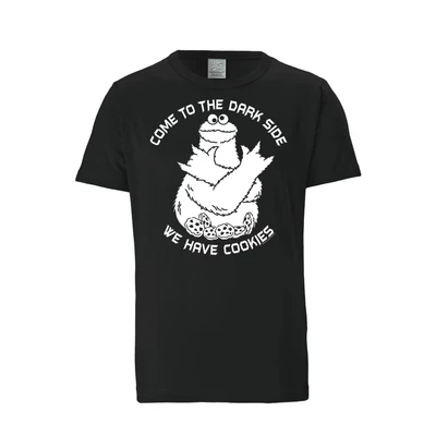 Afbeelding van Logoshirt T Shirt Sesamstraße Krümelmonster Dark Side