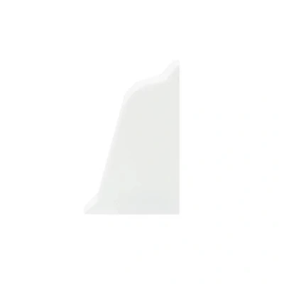 Afbeelding van DQ PP 1 x afdekprofiel eindstuk rechts, wit, 38 25 mm, pvc, keukenstrip voor het werkblad, in de keuken, wandafsluitprofiel, tafelbladprofiel