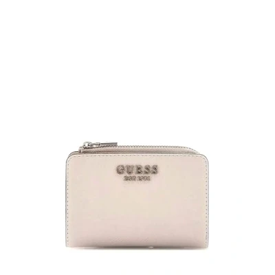 Afbeelding van GUESS Dames Laurel SLG Zip ARND Card CASE Portemonnee, Bone.
