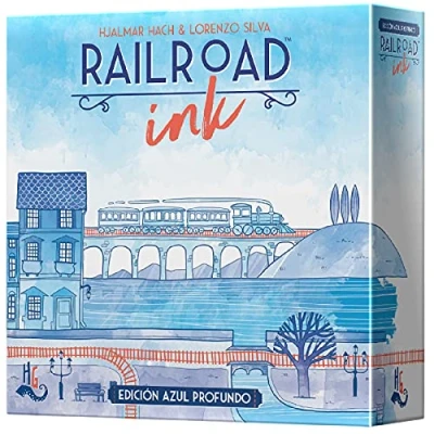 Afbeelding van Asmodee Railroad Ink: Edition diepblauw Spaanse kleur (HGRRI01ES