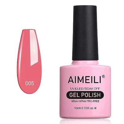Afbeelding van AIMEILI Gel Nagellak UV LED Roze Soak Off Polish 10ml Nail Art (005)