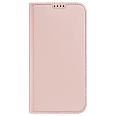Afbeelding van Apple iPhone 15 Pro Hoesje Kunstleder Dux Ducis Bookcase Rosé goud Telefoonhoesje