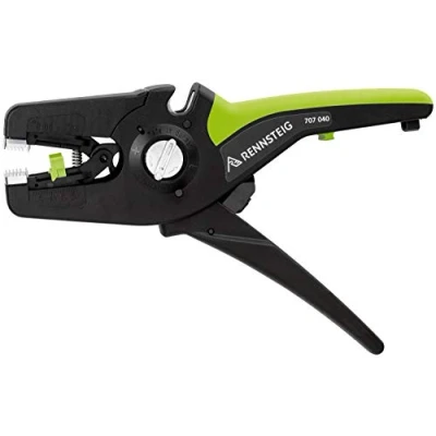 Afbeelding van Rennsteig 707 040 MultiStrip 16 Striptang (striptang instelbaar, 0,08 mm², lengte 195 mm, messenwissel zonder gereedschap) ,Meerkleurig