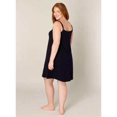Afbeelding van Base Level Curvy A lijn jurk Alissa donkerblauw