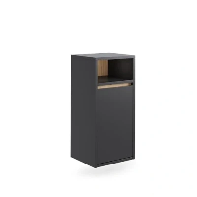 Afbeelding van Vicco ViolaBadkamerkast 38 x 80 cm met wasmand Grijs/Kunstnijverheid