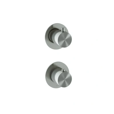 Afbeelding van HotBath Archie Afbouwdeel Inbouw thermostaat met 2 weg stop omstel RVS316 AR7009EXTIX
