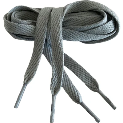 Afbeelding van Lacy Schoenveter Grijs Plat 130 cm Lang x 10 mm Breed