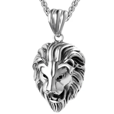 Afbeelding van Heren Ketting met Leeuw Hanger Staal Kettingen Vaderdag Cadeau Geschenk Mannen Cadeautjes Accesoires