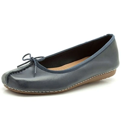 Afbeelding van Instapper Clarks Women Freckle Ice Navy Leather Schoenmaat 38