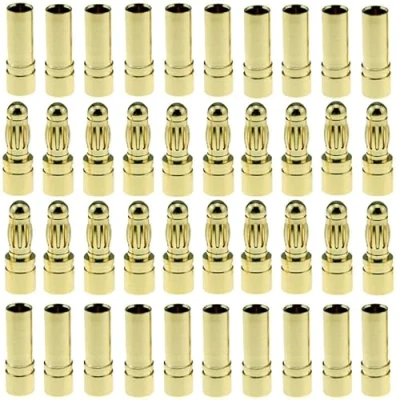 Afbeelding van LinsyRC 20 paar Vergulde 3.5MM Banaanstekker Bullet Mannelijke en Vrouwelijke Connector Adapter voor RC Lipo Batterij ESC Motoren (20 3.5MM)