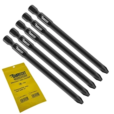 Afbeelding van 5 x SabreCut SC116PZ2_5 116mm PZ2 Compatibel met Hilti SMD 57 SMD57 1/2 Autofeed Gesorteerde Gipsplaat Schroevendraaier Pistool Bit Single Ended Pozi Pozidriv No.2 Heavy Duty