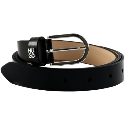 Afbeelding van HUGO Leren Riem Zoey Sz25 Belt W75 Black Zwart