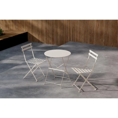 Afbeelding van Svea Serkan inklapbare bistro set beige Metaal