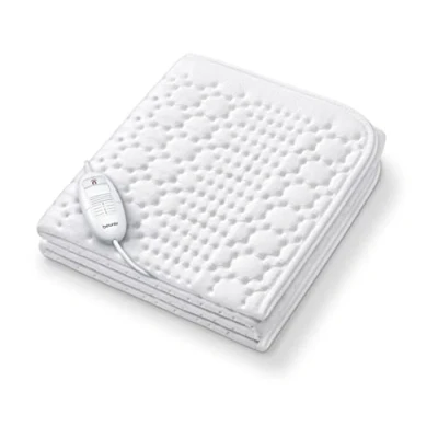 Afbeelding van Beurer TS 19 Elektrische deken Onderdeken 130 x 75 cm 3 Warmtestanden Automatische uitschakeling Fleece Machinewasbaar 5 Jaar garantie Wit
