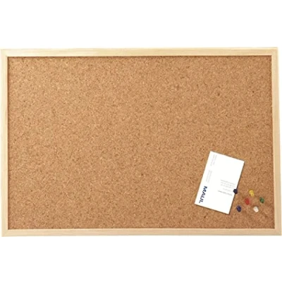 Afbeelding van Prikbord MAUL kurk 40x60cm onbewerkt houten frame