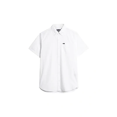 Afbeelding van Superdry Oxford Short Sleeve Overhemd, Heren, Maat: Medium, White denim