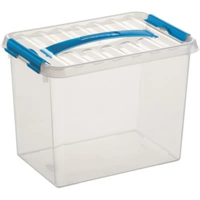 Afbeelding van SUNWARE Q Line Box 9 Liter 300 x 200 220mm transparant/blauw