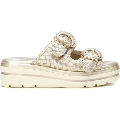 Afbeelding van Carmela PIEL Muiltjes met hak, Dames, Maat: 39, Gold coloured Cordura