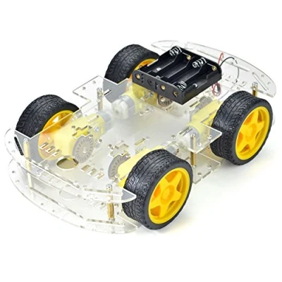 Afbeelding van DollaTek Smart Motor Robot Car Battery Box Chassis Kit Speed Encoder voor Arduino Vier Tours