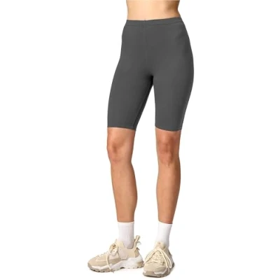 Afbeelding van Merry Style MS MS10 145 LE Dames Leggings Sport Vrijetijdsbroek Kort Viscose Sporbroek Yogabroek Grafiet XL