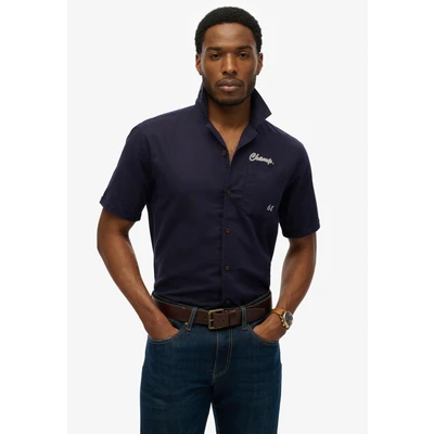 Afbeelding van Superdry Overhemd, Heren, Maat: Large, Nautical navy