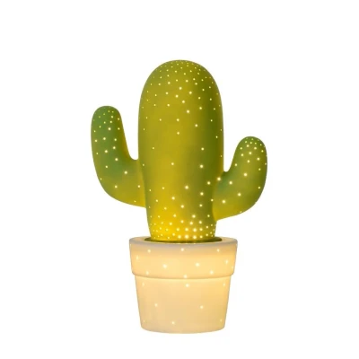 Afbeelding van Leen Bakker Lucide Tafellamp Cactus Groen Ã ̃20cm Tafellampen Keramiek