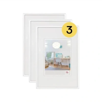 Afbeelding van walther design fotolijst wit 20 x 25 cm pak van 3, New Lifestyle kunststof lijst KV025W3