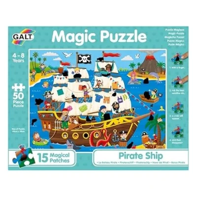 Afbeelding van Galt Toys, Magic Puzzle Pirate Ship, Jigsaw Puzzle, Ages 4 Years Plus