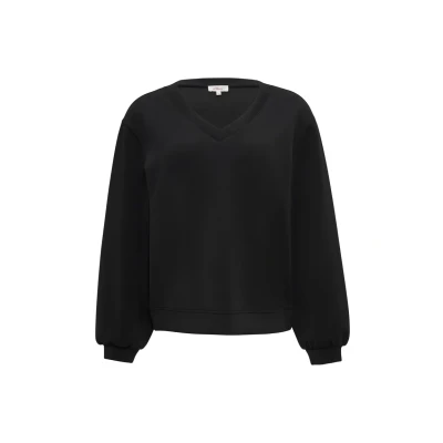 Afbeelding van s.Oliver MIT Vausschnitt Sweater, Dames, Maat: 36, Schwarz