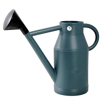 Afbeelding van EDA Gieter grijsblauw kunststof zwarte broeskop 11 liter