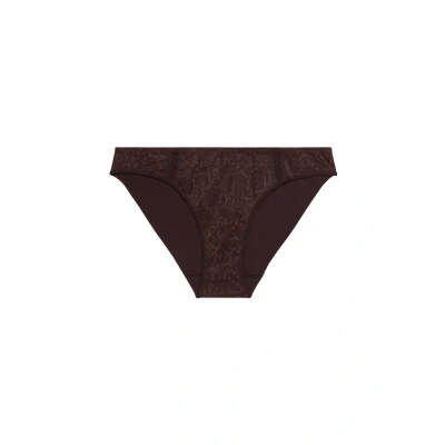 Afbeelding van Simone Pérèle dames Comete slip met kant in de kleur Donkerbruin, maat: 44