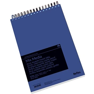 Afbeelding van Aquarelblok Schoellershammer Mixmedia A4 spiraal 30vel 300gr Stuk a 30 vel 5 stuks
