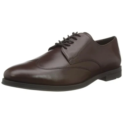 Afbeelding van Geox U Decio Veterschoenen, Heren, Maat: 43, Dark brown Leer
