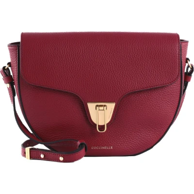 Afbeelding van COCCINELLE Leren Schoudertas Beat Soft Crossbody Bag Sangria (rood)paars