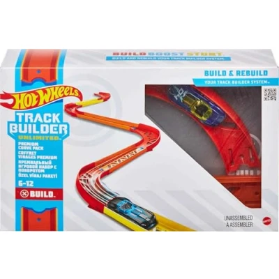 Afbeelding van ​Hot Wheels Track Builder Set Assortiment Bochtdelen om sets te koppelen, voor kinderen van 4 jaar en ouder, GLC88