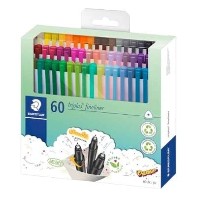 Afbeelding van triplus fineliner etui 60 st (45 + 15 gratis)